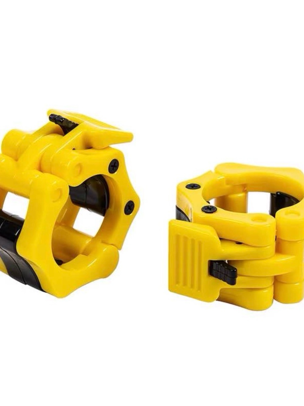 2-inch Yellow Barbell Collar Clamps - Pair